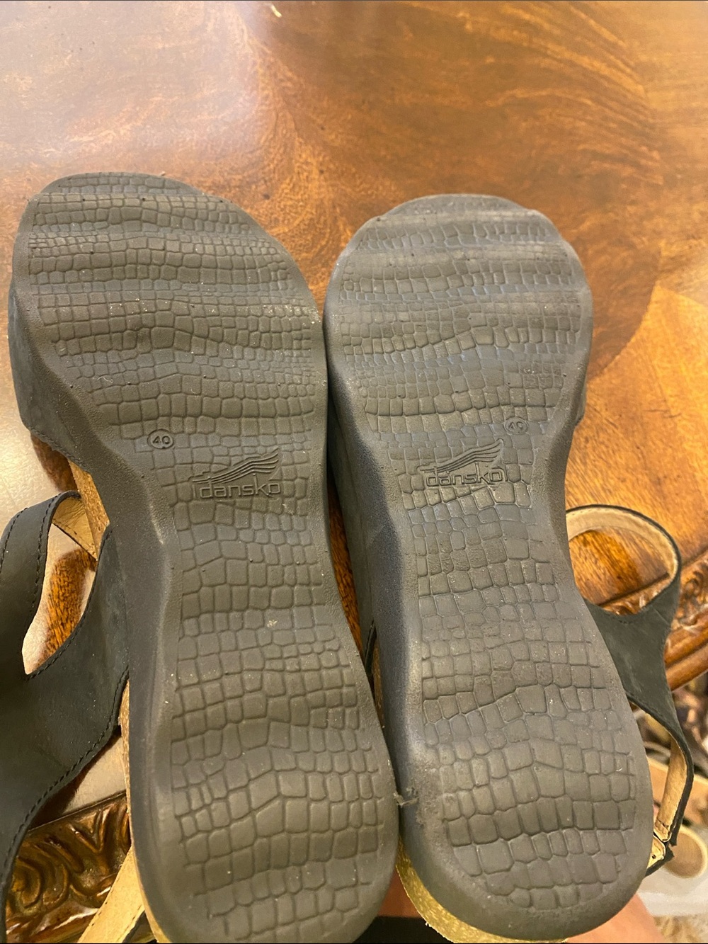 Dansko Black Open-Toe Slingback Sandals with Cushioned Footbed - Picture 5 of 5
